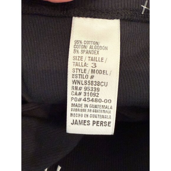 James Perse Black Rib Knit Midi Skirt NWT - Size L - Picture 8 of 9